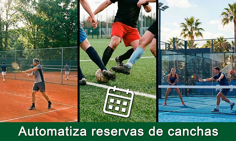 Tenis, fútbol y pádel con un calendario para automatizar reservas de canchas